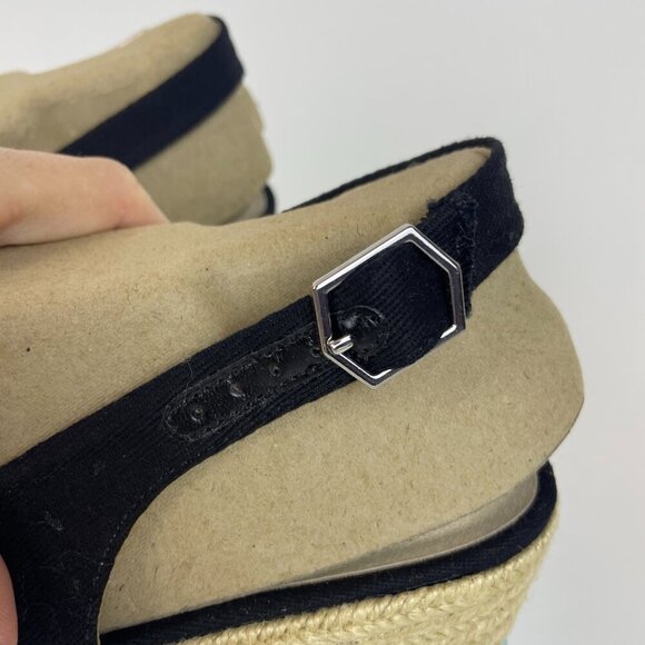 Lifestride socialite espadrille wedge sandal black Size 9 - Picture 8 of 9